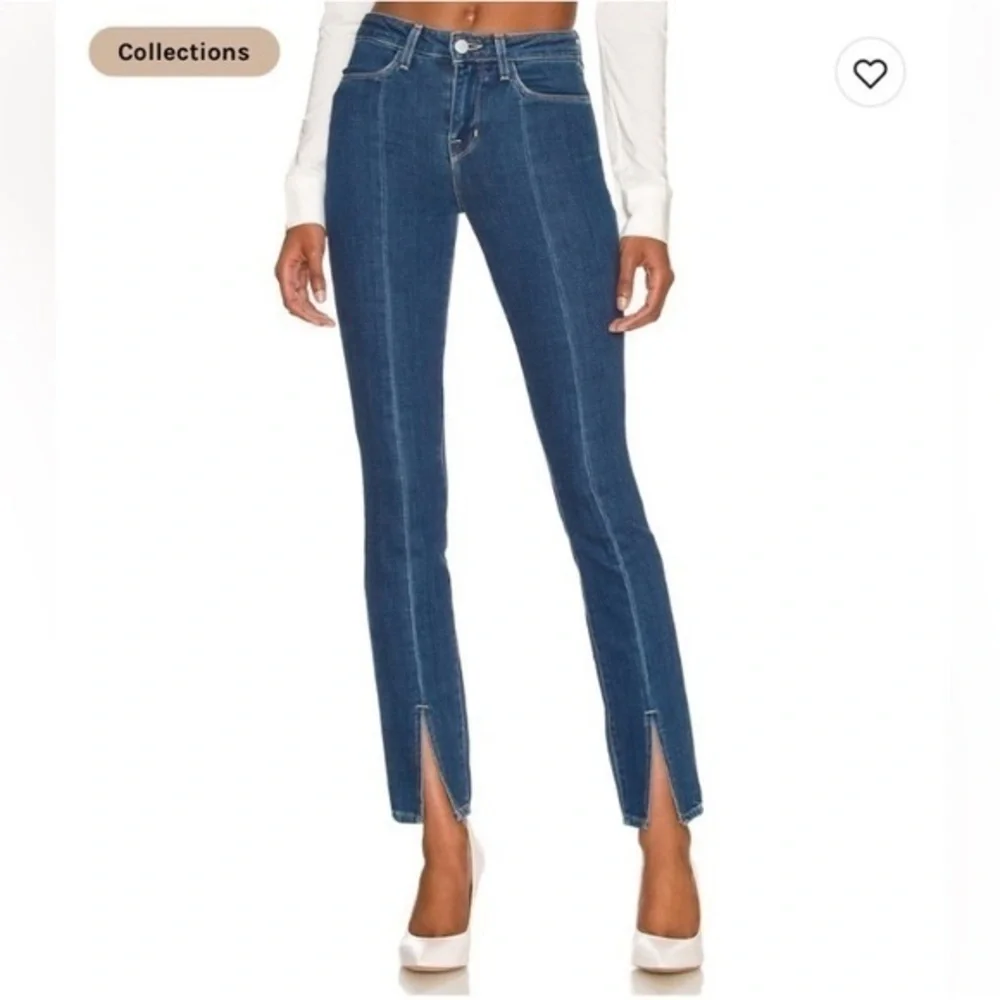 L’AGENCE Jeans Jyothi High Rise Split Hem in Durango Blue